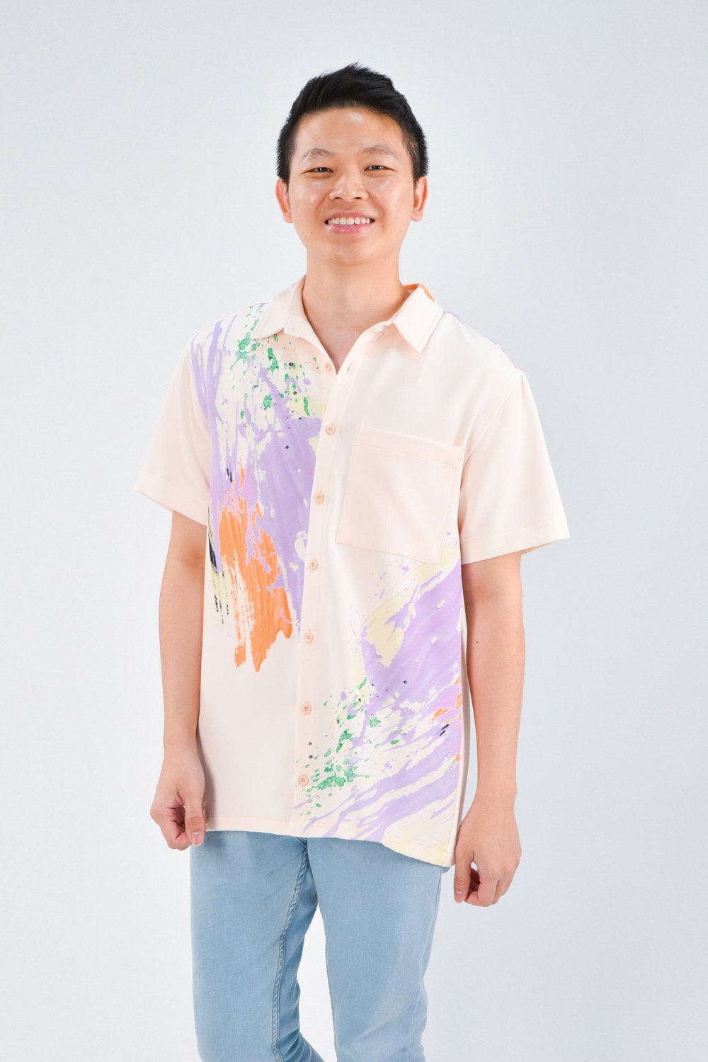 PAINT MEN'S SHIRT IN CREAM
