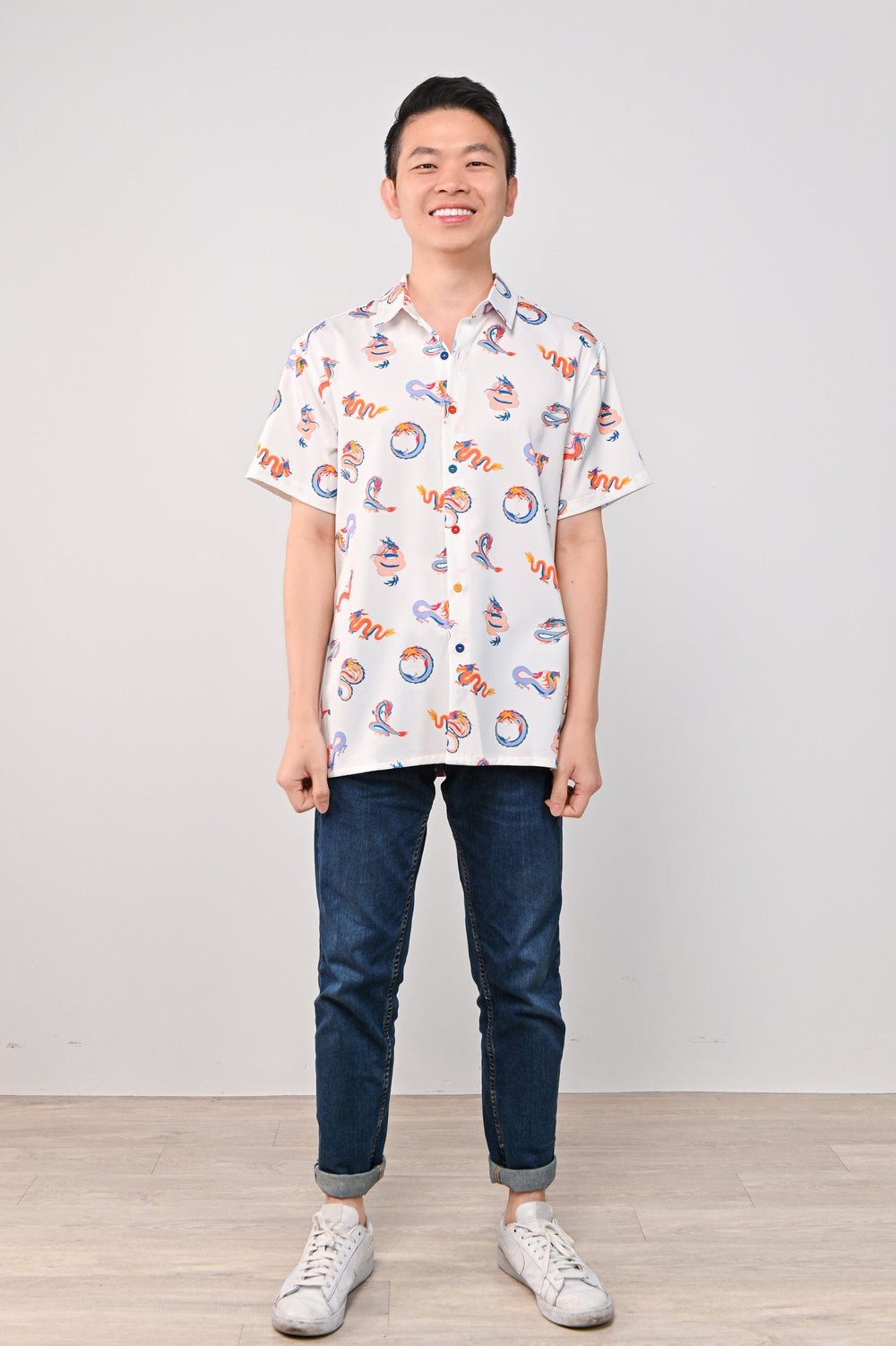 FESTIVE DRAGONS MEN'S SHIRT