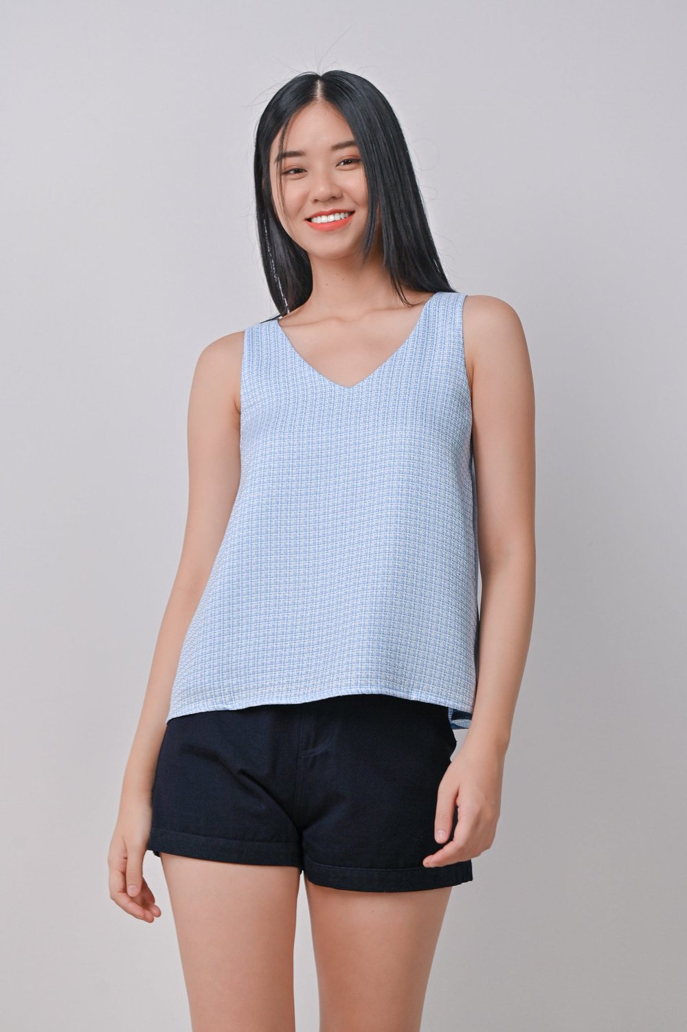 PRIS TWO-WAY TOP IN BLUE