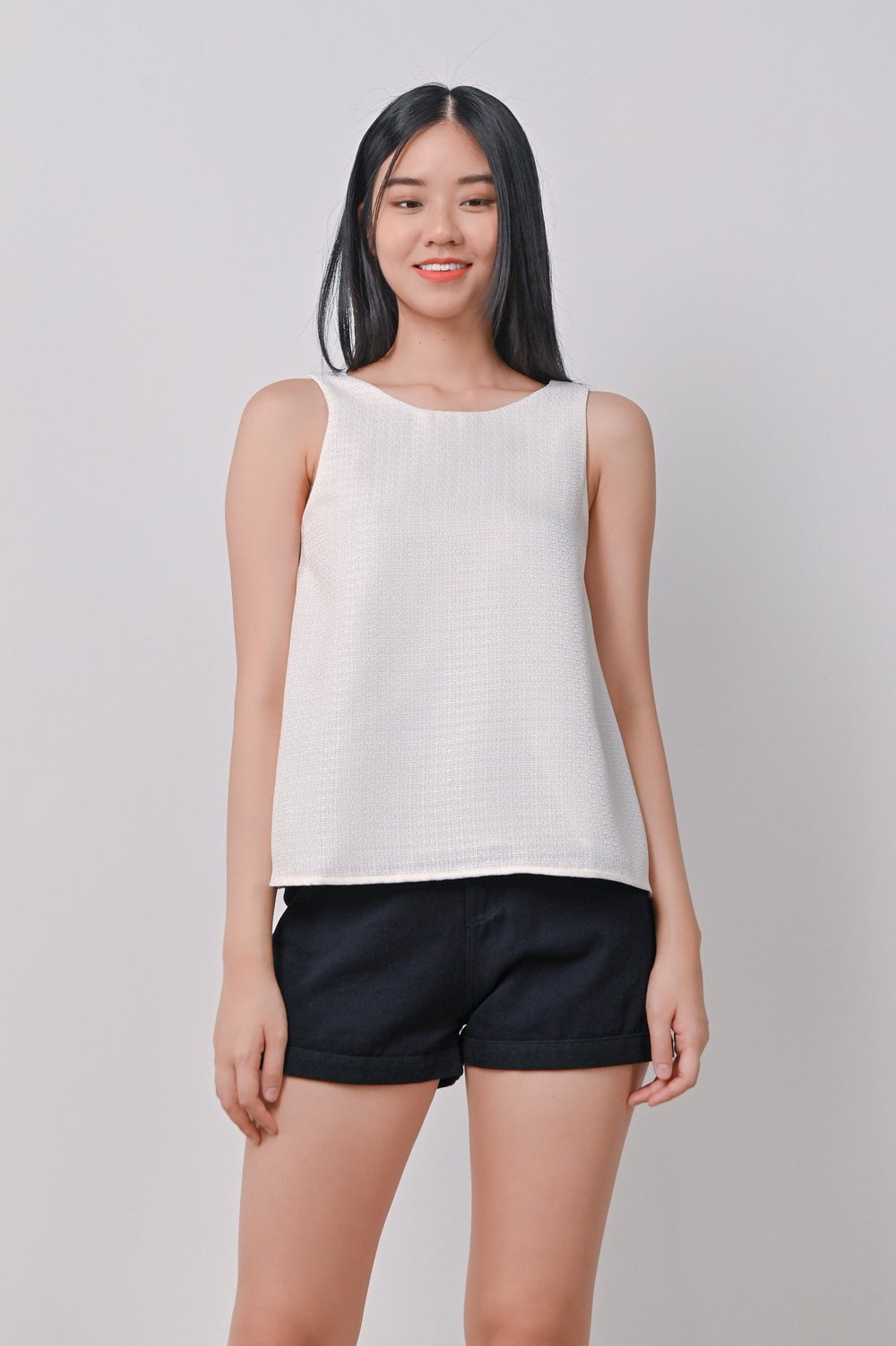 PRIS TWO-WAY TOP IN OFF-WHITE