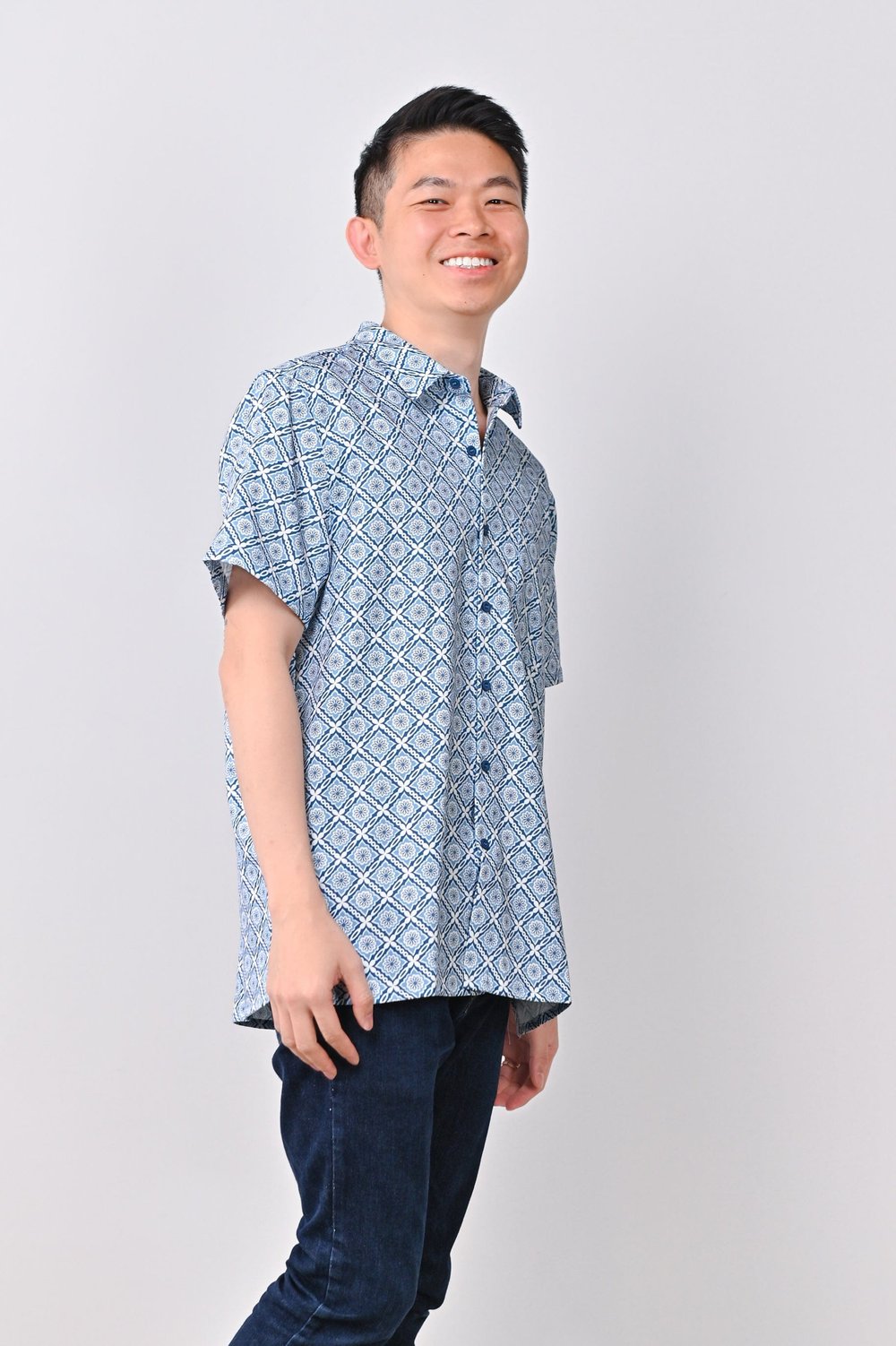 SANTORINI TILES MEN'S SHIRT