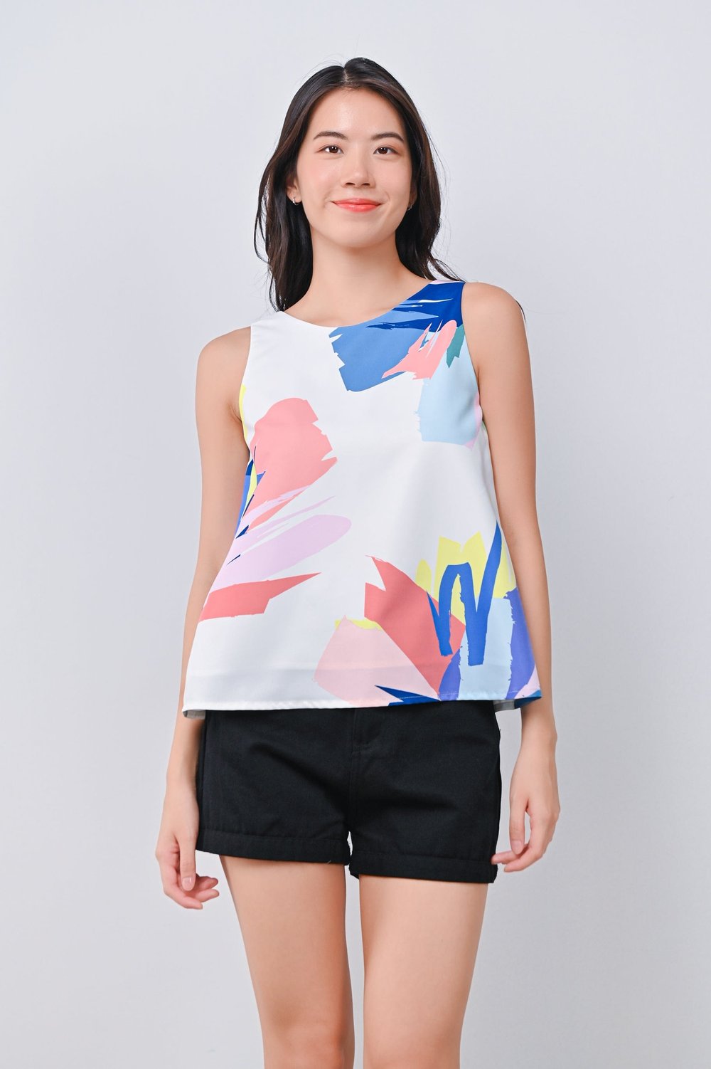 TROPICAL MADNESS TWO-WAY TOP IN OFF-WHITE