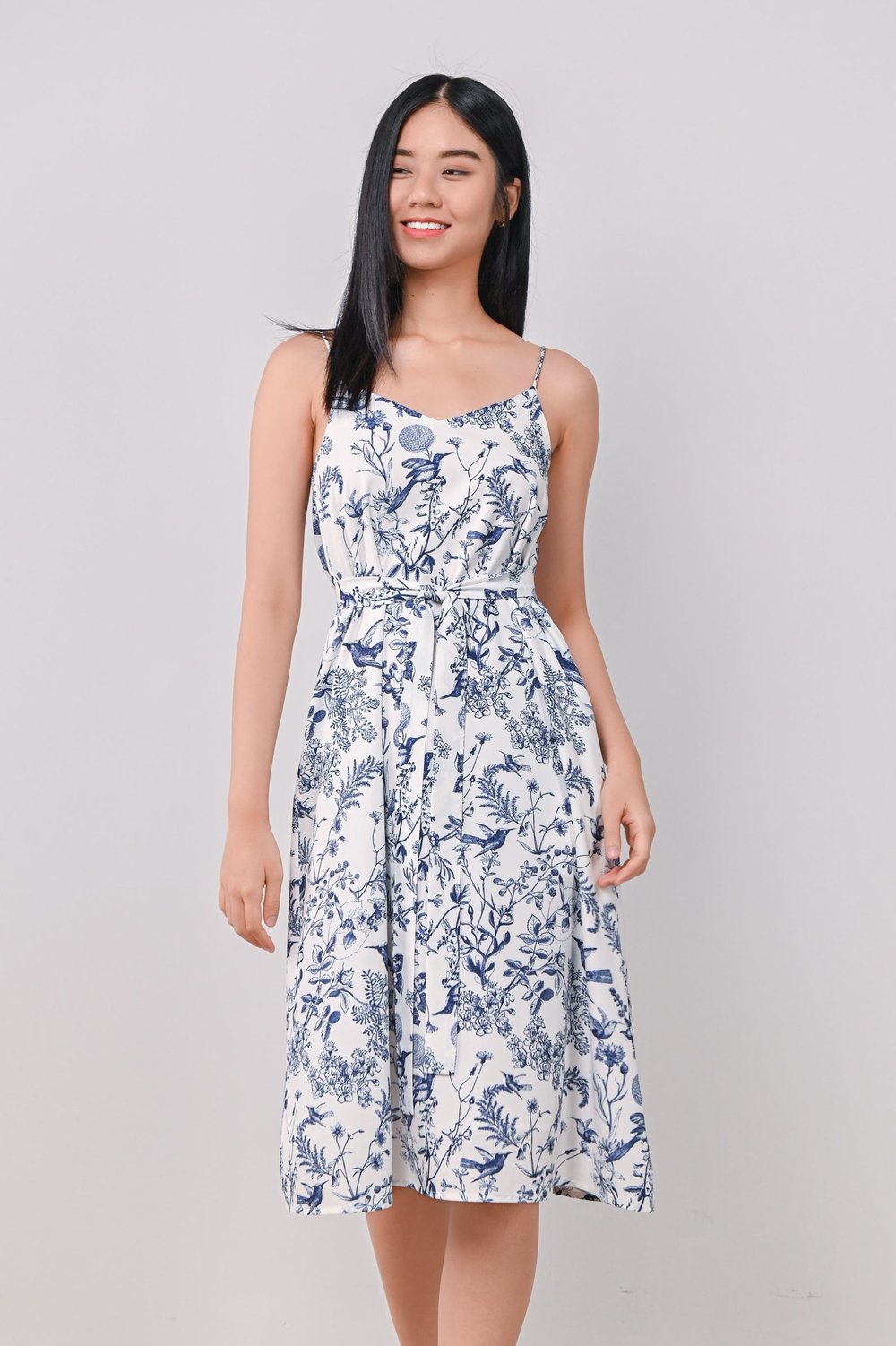 NAVY HUMMINGBIRD SPAG TENT DRESS